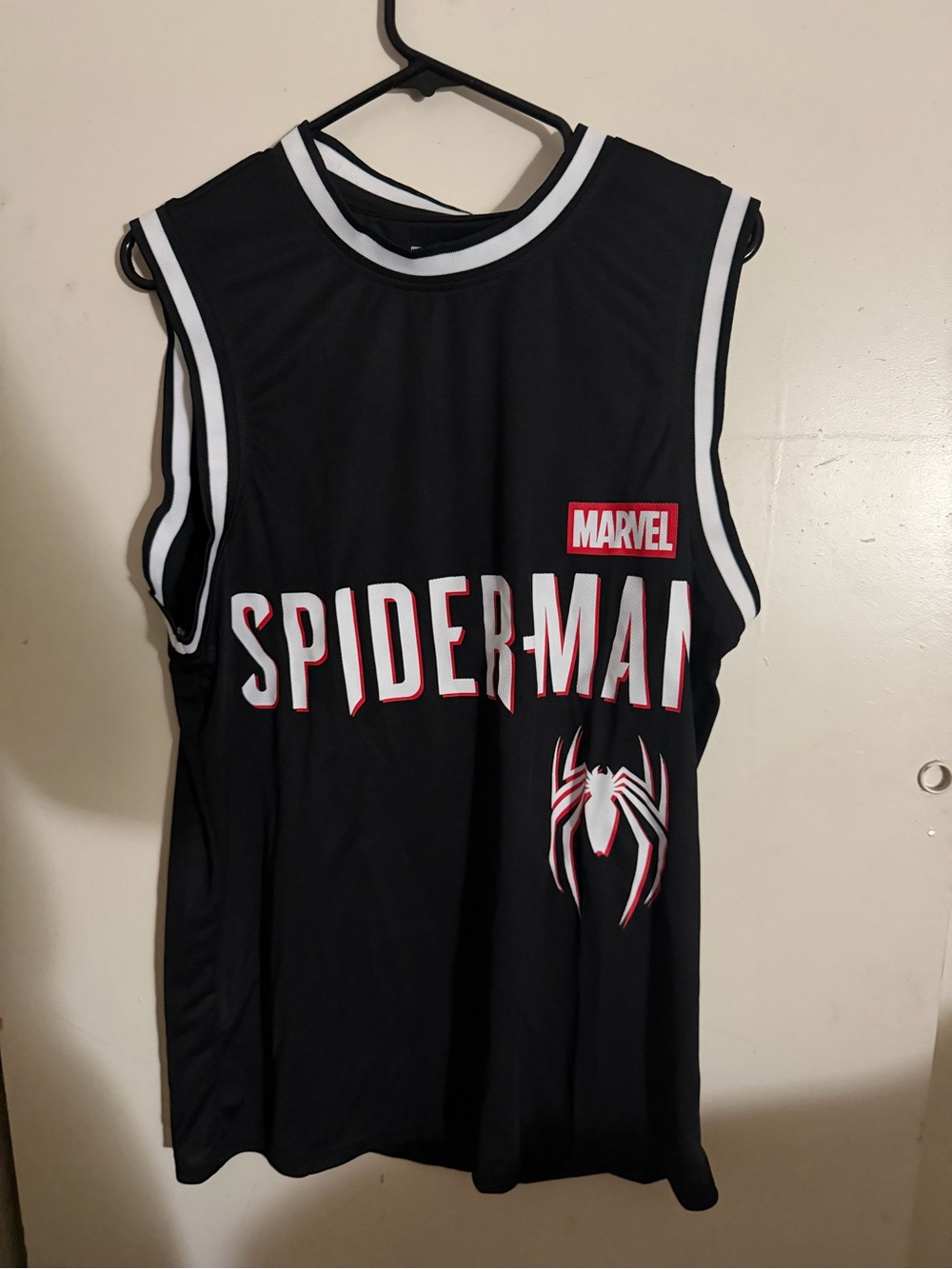 Marvel Spider-Man Black Sleeveless men jersey